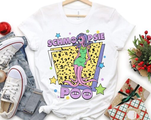 Retro 90s Mike Wazowski And Celia Googly Bear Schmoopsie Poo Shirt / Disney Monsters Inc Valentine T-shirt