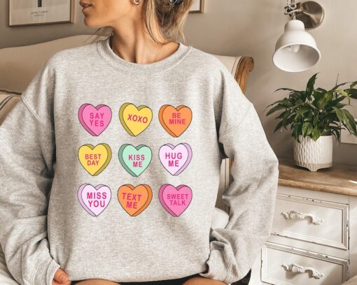 Be Mine Sweatshirt, Conversation Hearts Shirt, XOXO Sweatshirt, Valentines Day Shirt, Couple Shirt, Gift For Her, Gift For Valentine