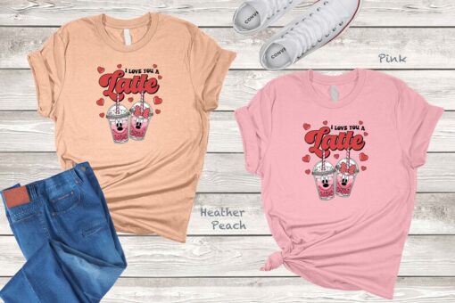 I Love You a Latte Shirts, Mickey and Minnie Shirt, Valentine’s Shirt, Coffee Lovers Shirt, Valentine’s Day Shirt, Funny Coffee Shirt