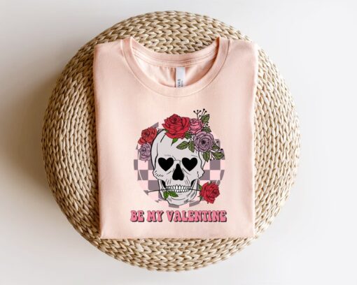 Be My Valentine Skeleton Shirt, Retro Valentines Day Shirt, Retro Valentine Shirt, Retro Be Mine Shirt, Be Mine shirt, Valentine Shirt