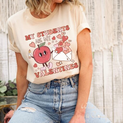 Retro Teacher Valentine Shirt, Comfort Colors New Teaching Assistant Heart Tshirt