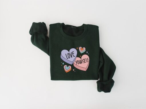 Love Yourself Sweatshirt, Valentine Sweatshirt, Love Shirt, Crewneck Sweater, Couple Shirt, Gift Wife