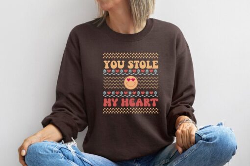 You Stole My Heart Sweatshirt, Retro Ugly Sweatshirt, Valentine Sweatshirt, Heart Shirt, Funny Sweatshirt, Gift For Woman