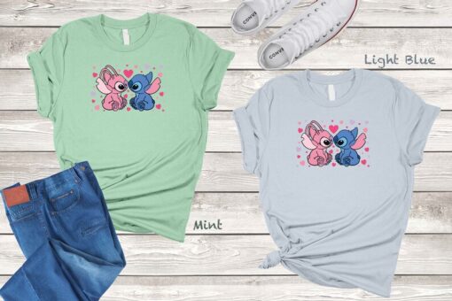 Angel and Stitch Valentine Shirt, Stitch Valentine Shirt, Valentines Shirt, Disney Valentine Shirt