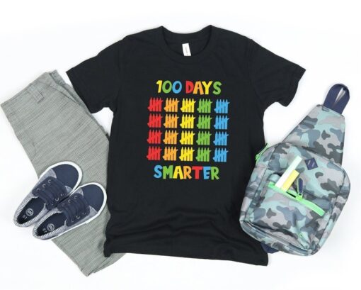 100 Days Smarter Shirt, 100th Day of School Shirt, Teacher Gift, School Tshirt, Teacher Appreciation