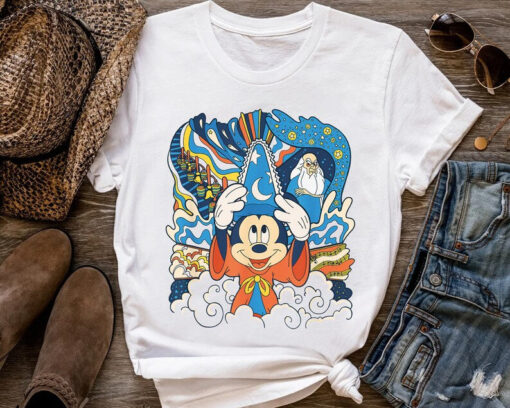 Disney Fantasia Sorcerer Mickey Stay Magical Shirt, Fantasmic Disney's Hollywood Studios Unisex T-shirt Birthday Gift