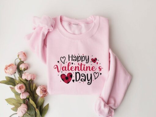 Happy Valentines Day Sweatshirt, Valentine Shirt, Retro Sweatshirt, Couple Shirt, Valentine Gift Sweatshirt