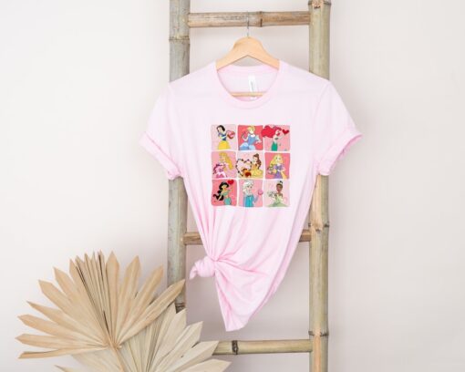 Retro Disney Princess Valentine Shirt, Disney Princess Love shirt, Princess Elsa Valentines shirt, Aurora Valentines, Snow white valentine