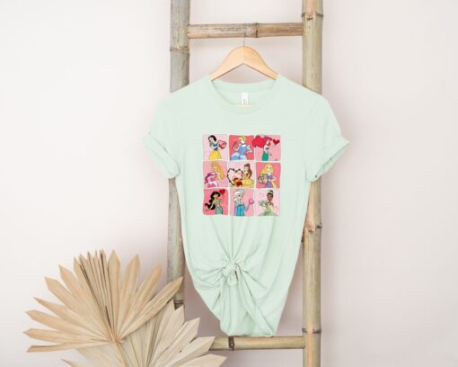 Retro Disney Princess Valentine Shirt, Disney Princess Love shirt, Princess Elsa Valentines shirt, Aurora Valentines, Snow white valentine