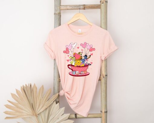 Winnie the Pooh Teacup Valentines Shirt, Winnie the Pooh Valentines Shirt, Pooh Bear Valentine Shirt, Valentines Gift.