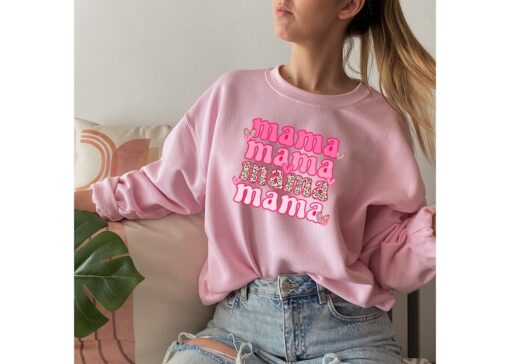 Mama Valentines Sweatshirt, Valentines Day Sweatshirt, Mama Sweater, New Mom Sweater, Mama Valentine Shirt, Mothers Day Gift, Mama Swetshirt