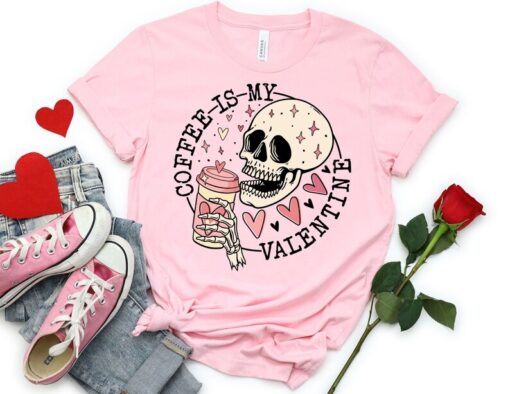 Coffee is my Valentine Shirt, Valentines Day Shirt, Funny Valentine Shirt, Valentines Day Gift, Happy Valentines Day T-Shirt