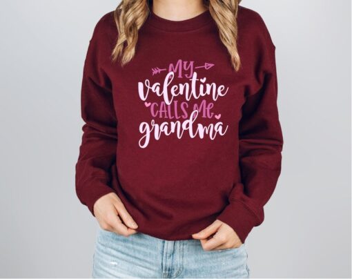 My Valentine Calls Me Grandma Sweatshirt, Grandma Shirt, Valentines Day Shirt, Valentines Sweatshirt