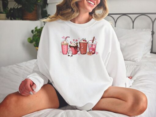 Coffee Sweatshirt, Valentines Day Sweatshirt, Valentine Shirt, Funny Sweater, Couple Shirt, Sweatshirt For Women, Valentine Gift