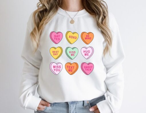 Be Mine Sweatshirt, Conversation Hearts Shirt, XOXO Sweatshirt, Valentines Day Shirt, Couple Shirt, Gift For Her, Gift For Valentine