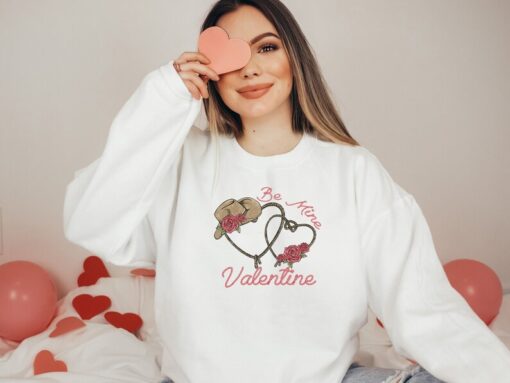 Be Mine Valentine Sweatshirt, Howdy Sweatshirt, Valentine Day Shirt, Sweatshirt For Woman, Couple Shirt, Gift For Wife