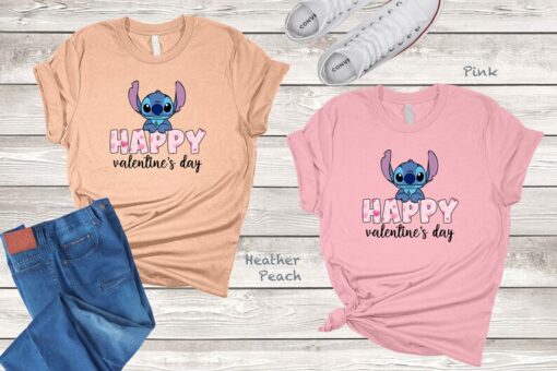 Stitch Happy Valentine Shirt, Valentine Shirt, Stitch Shirt, Lovers Tee, Happy Valentines Disney