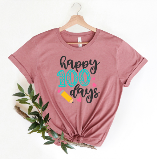 100 Days of School Shirt Happy 100 Days Pencil, 100 Day Shirt, 100th Day Of School Celebration