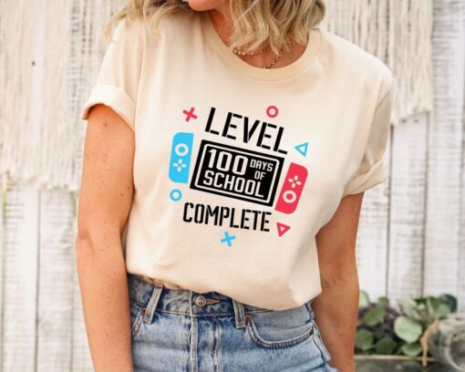 Level 100 Days Of School Complete T-shirt, Level 100 Days of School Completed Shirt, Happy 100 Days of School