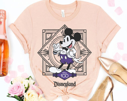 Cute Mickey Mouse Disney100 Shirt, Disney 100 Years Of Wonder Tee, Walt Disney T-shirt, Disneyland 2023 Trip 100th Anniversary