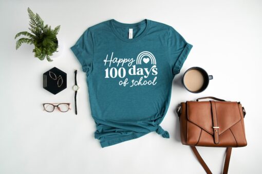 Happy 100 Days Of School Shirt, Teacher Gifts, 100th Day Of School, Teacher Appreciation, 100 Days Brighter