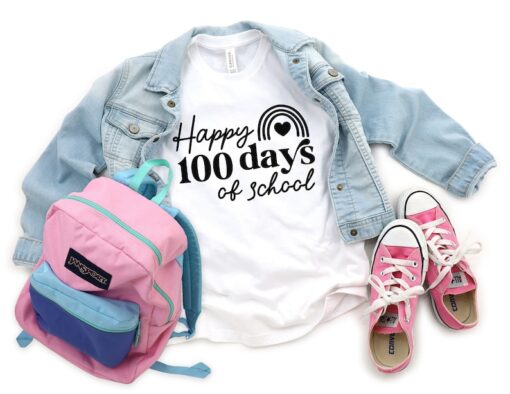 Happy 100 Days Of School Shirt, Teacher Gifts, 100th Day Of School, Teacher Appreciation, 100 Days Brighter