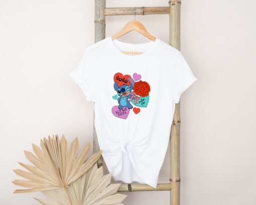 Stitch Valentines T-shirt, Stitch Cutie Pie Shirt, Stitch Funny Valentines Shirt, Stitch XoXo valentines Shirt, Stitch Buy Me Pizza Shirt