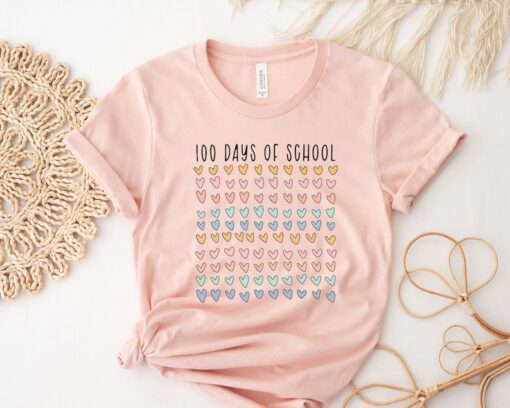 100 days of school shirt, 100th day of school, 100 days of hearts shirt, Hearts 100th day, Girls 100th day