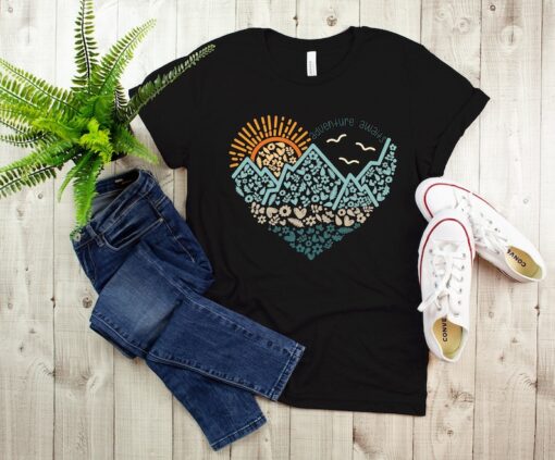 Adventure Awaits Tee Shirt, Nature Camp Lover Tee Shirt, The Great Outdoors Shirt, Wanderlust Explore More Tee