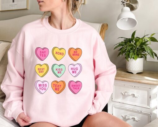 Be Mine Sweatshirt, Conversation Hearts Shirt, XOXO Sweatshirt, Valentines Day Shirt, Couple Shirt, Gift For Her, Gift For Valentine