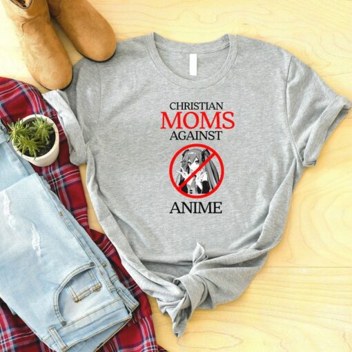 Christian Moms Against Anime Shirt, Funny Anime Shirt, Christian Mom Shirt, Funny Mom Shirt, Funny Meme Shirt