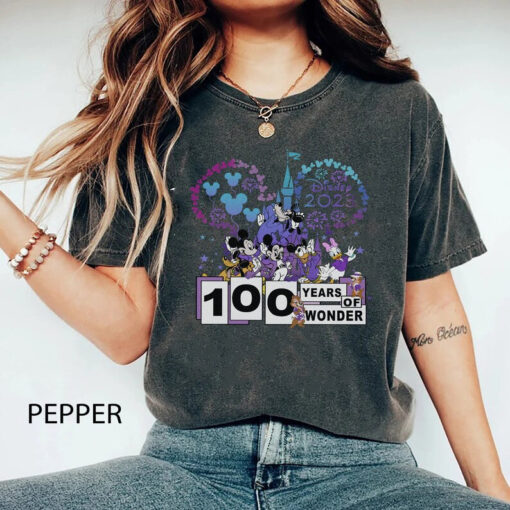 Anniversary 100 Years Of Wonder Shirt, 100 Years Of Wonder Shirt, Disney Comfort Color Shirt, 100th Anniversary Shirt