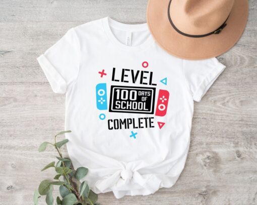 Level 100 Days Of School Complete T-shirt, Level 100 Days of School Completed Shirt, Happy 100 Days of School