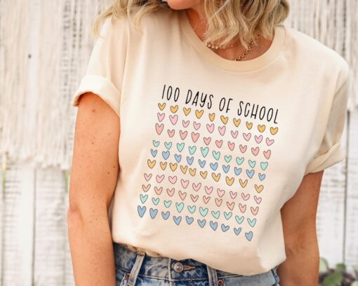 100 days of school shirt, 100th day of school, 100 days of hearts shirt, Hearts 100th day, Girls 100th day