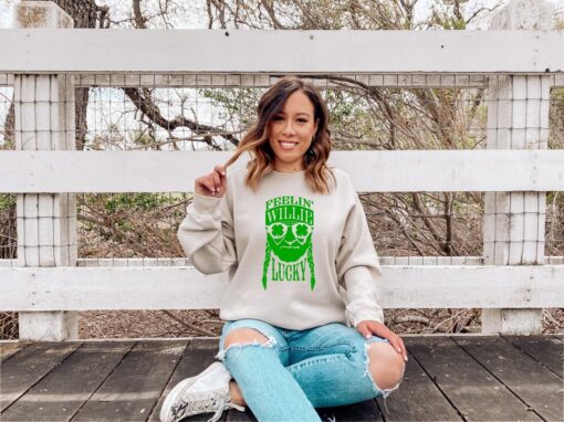 Feelin' Willie Lucky St Patrick's Day Sweatshirt, Funny St Patrick's Day Sweatshirt, St Paddy's Day Sweatshirt