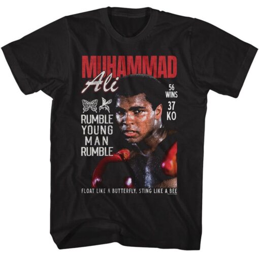 Muhammad Ali Record Logo Black Shirts