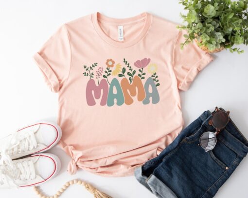 Mama Shirt, Floral Mama Shirt, Mama T-Shirt, Mothers Day T-Shirt, Gift For Mothers Day, New Mom Gift, Wildflower Mama Shirt, Cool Mom Shirt