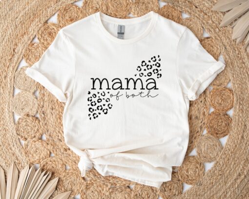 Mama of both Shirt, Leopard Mom Shirt, Toddler Mom Shirt, Boy Maker Shirt, Shirt For Girl Maker, Mom Life Shirt, Gift For Sibling Mom