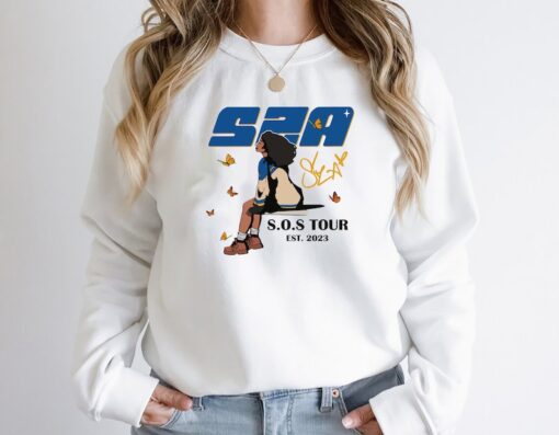 SZA SOS Tour T-shirt| SOSTour Columbus Sweater for womens | Sza Merch 2023 Shirt| Sza North American Tour Merch