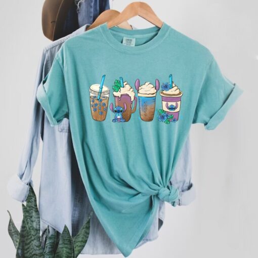 Disney Stitch Drink Comfort Colors® Shirt, Disney Latte Shirt, Stitch Coffee Shirt, Disneyworld Shirt, Disneyland Shirt