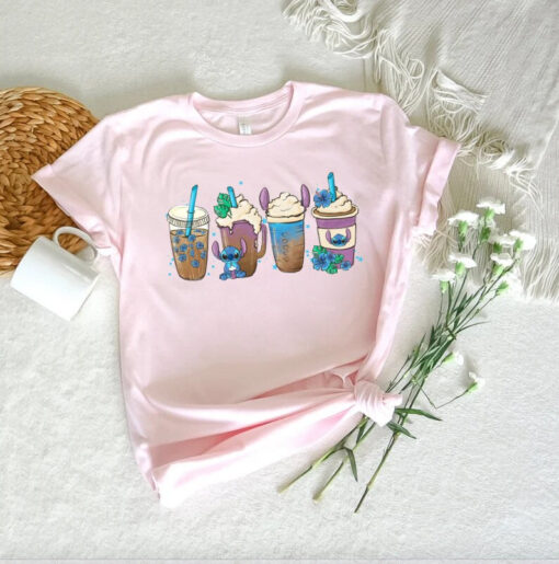 Disney Stitch Drink Comfort Colors® Shirt, Disney Latte Shirt, Stitch Coffee Shirt, Disneyworld Shirt, Disneyland Shirt