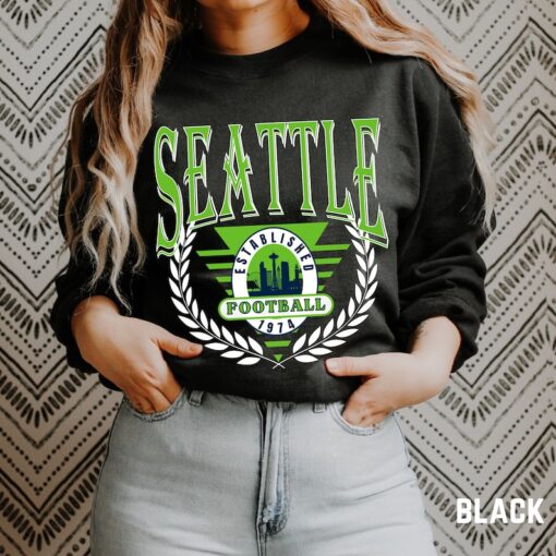 Vintage Seattle Football Sweatshirt, Seattle Football Crewneck Sweatshirt, Gift for Seattle Fan