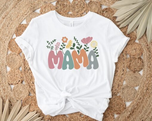 Mama Shirt, Floral Mama Shirt, Mama T-Shirt, Mothers Day T-Shirt, Gift For Mothers Day, New Mom Gift, Wildflower Mama Shirt, Cool Mom Shirt