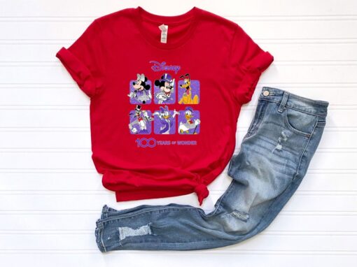 Cute Minnie And Mickey Shirts for Disney Lovers Tee 100th Disney Anniversary Shirt For Disney 100 Years of Wonder Shirt Disney