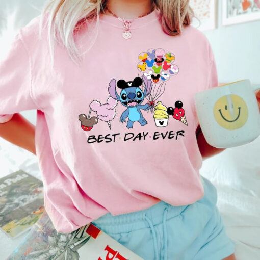 Disney Stitch Best Day Ever Comfort Colors® Shirt, Stitch Snack Shirt, Magic Kingdom Shirt, Disney Trip Shirt