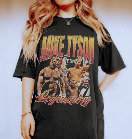 Vintage Style Mike Tyson, Bootleg T-Shirt, Sport Boxing Rap Tee hop RnB Shirt, Mike Tyson Merch Shirt, Bootleg