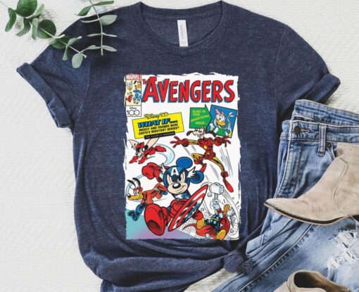 Mickey Mouse And Friends Disney 100 Years of Wonder Avengers Comic Shirt / Disneyland Trip 100th Anniversary Outfits