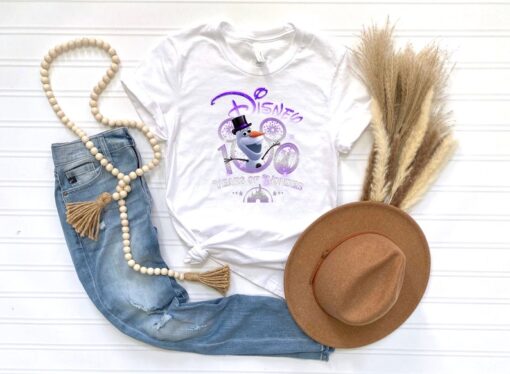 Funny Frozen Olaf Shirt Disney 100 Years of Wonder Shirt Disneyland Shirt 100th Disney Anniversary Shirt