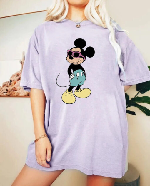 Disney Mickey Comfort Colors® Shirt, Cool Mickey Mouse Shirt, Mickey With Sunglasses Shirt, Disney Vacation Shirt