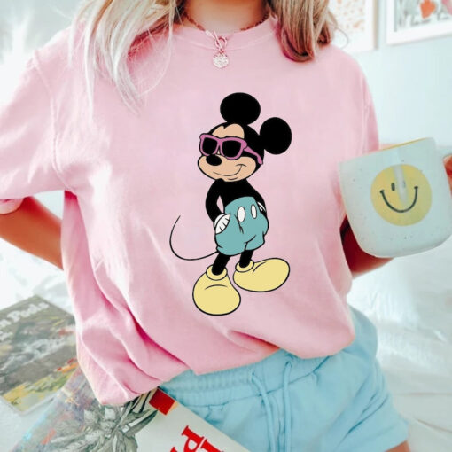 Disney Mickey Comfort Colors® Shirt, Cool Mickey Mouse Shirt, Mickey With Sunglasses Shirt, Disney Vacation Shirt